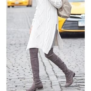Stuart Weitzman Grey Lowland Suede Thigh High Boots Sz. 9.5